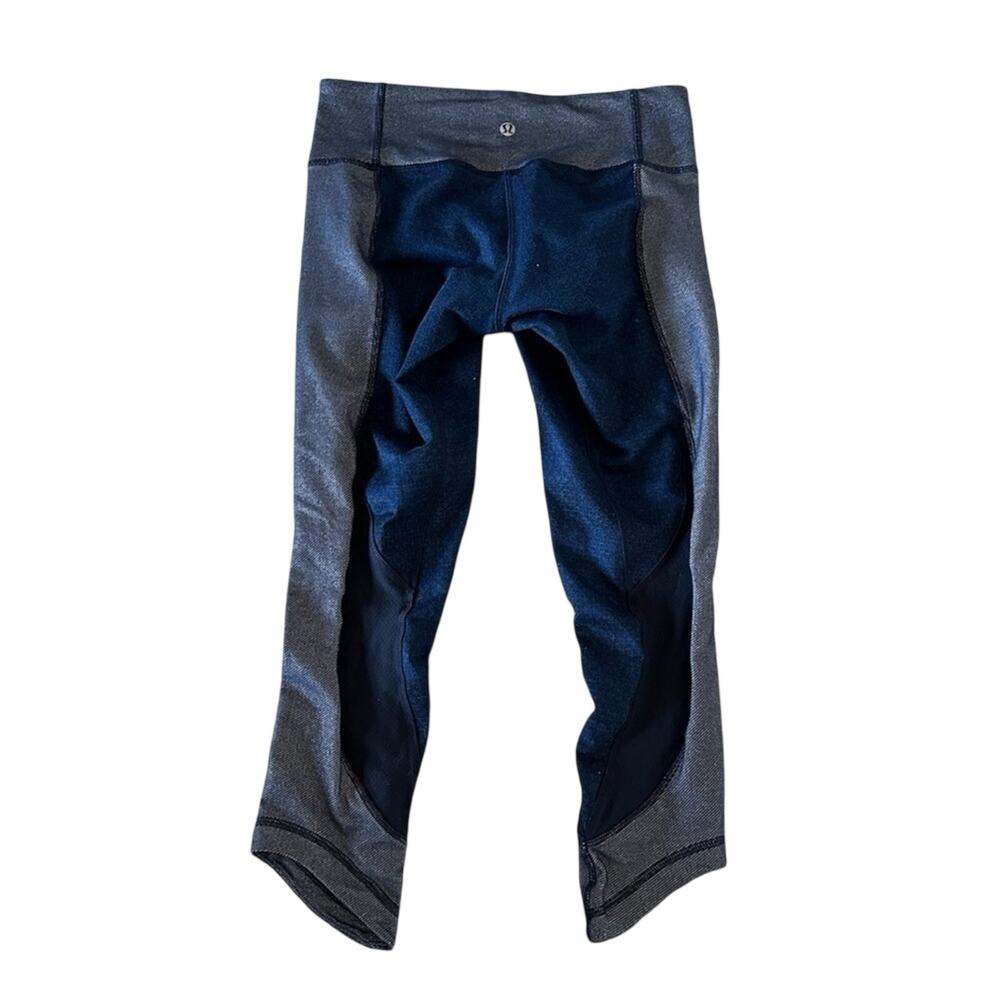 Lululemon Wunder Under Crop Sashiko Inkwell